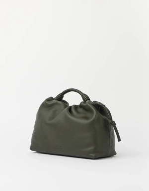 KIKI MIDI -MOSS SOFT GRAIN LEATHER MOSS