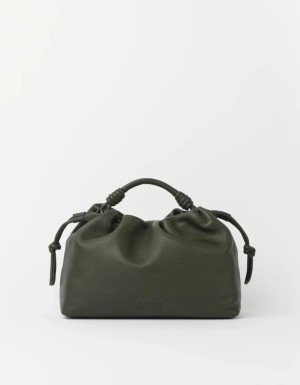 KIKI MIDI -MOSS SOFT GRAIN LEATHER MOSS