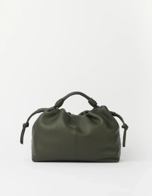 KIKI MIDI -MOSS SOFT GRAIN LEATHER MOSS