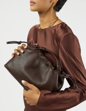 KIKI MIDI -CHOCOLATE SOFT GRAIN LEATHER CHOCOLATE