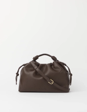 KIKI MIDI -CHOCOLATE SOFT GRAIN LEATHER CHOCOLATE