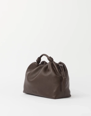 KIKI MIDI -CHOCOLATE SOFT GRAIN LEATHER CHOCOLATE