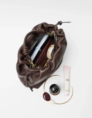 KIKI MIDI -CHOCOLATE SOFT GRAIN LEATHER CHOCOLATE