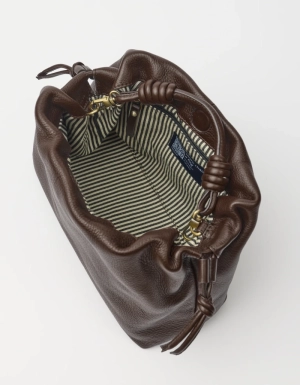 KIKI MIDI -CHOCOLATE SOFT GRAIN LEATHER CHOCOLATE