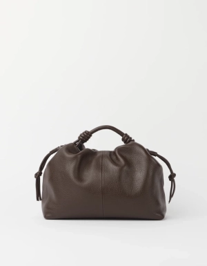 KIKI MIDI -CHOCOLATE SOFT GRAIN LEATHER CHOCOLATE