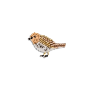 VOGEL BRUINE BROCHE BRUIN
