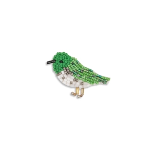 GROENE VOGEL BROCHE 