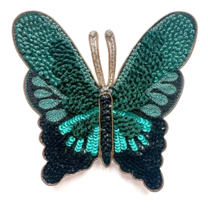HANDGEMAAKTE VLINDER BROCHE 